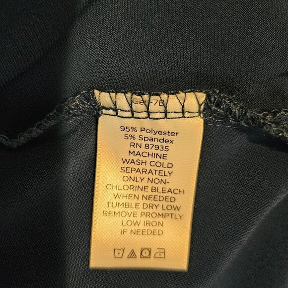 Susan Graver liquid knit Womens L blue Open Front Cardigan Pockets career flowy - Picture 10 of 12